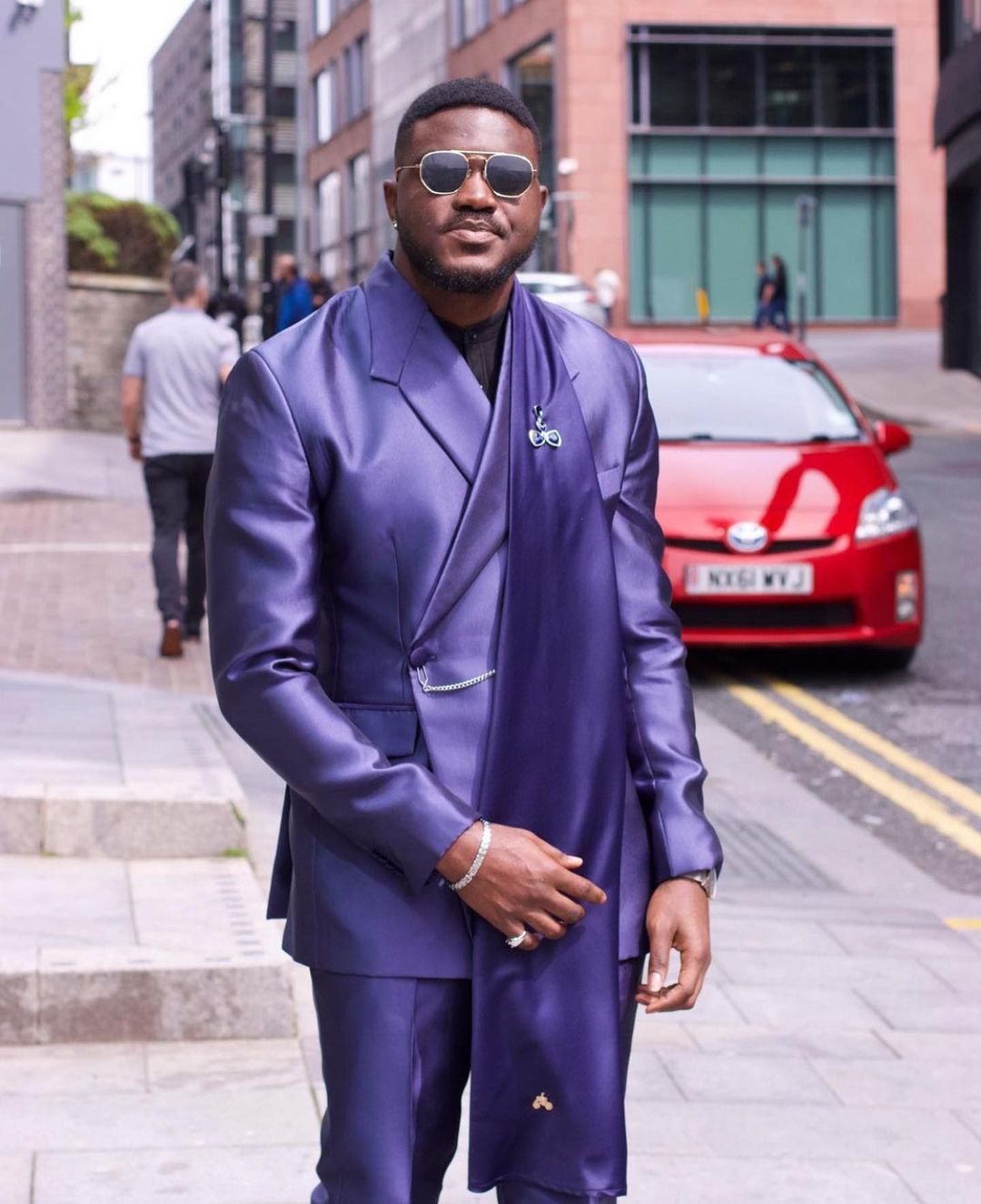Purple Satin Men Suit Set 2 Pi - Men Formal Wear Purple recension och pris