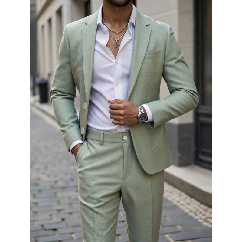 Business Men's Solid Color Sui - Large Men Formal Wear recension och pris