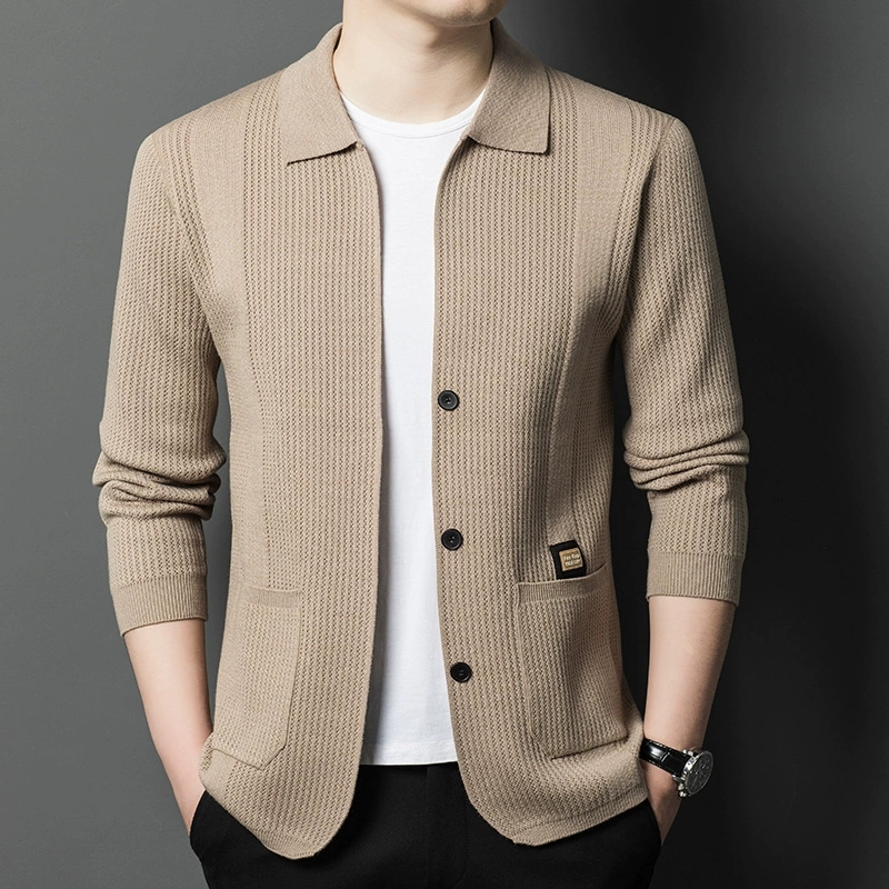 High-Quality Men's Knitted Car - Men Formal Wear Coat recension och pris