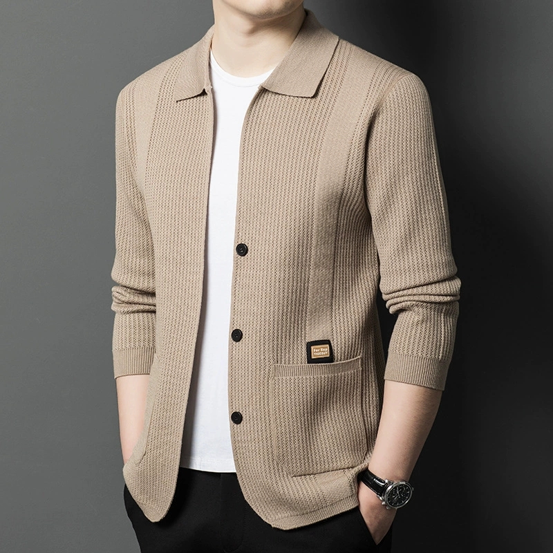 High-Quality Men's Knitted Car - Men Formal Wear Coat recension och pris