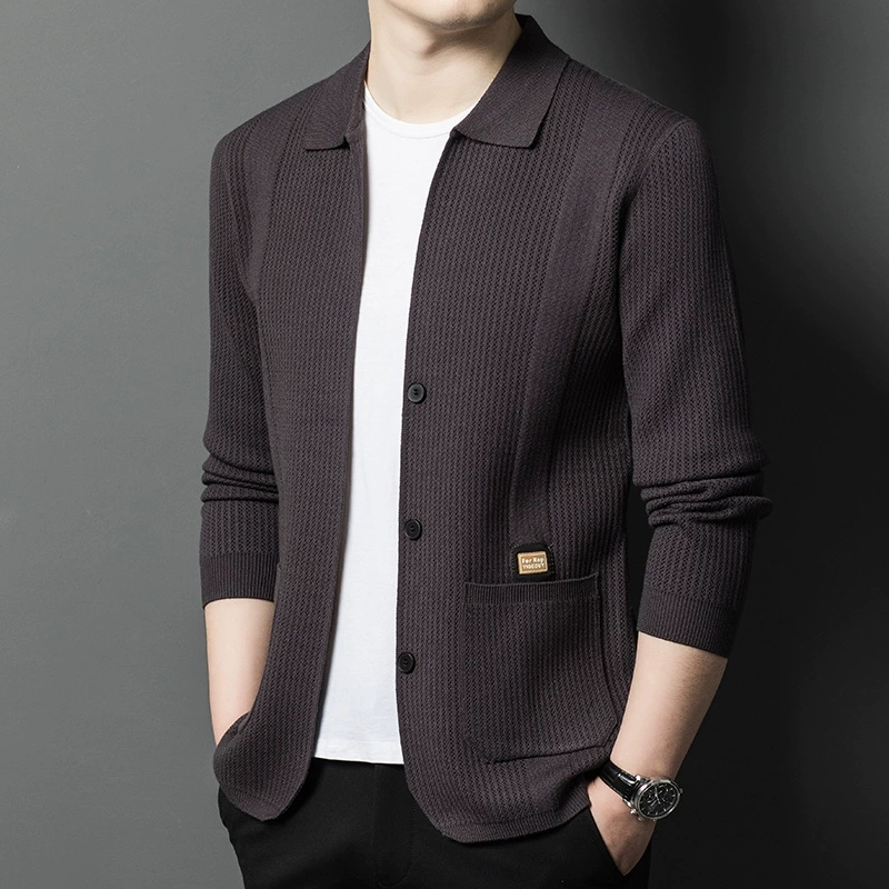 High-Quality Men's Knitted Car - Men Formal Wear Coat recension och pris