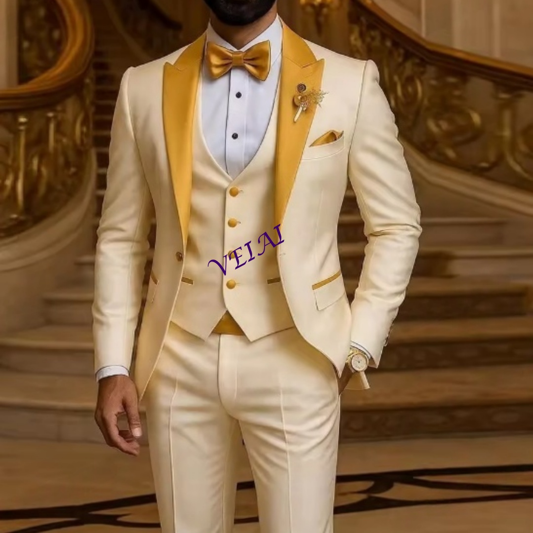 CustomizedGold Collar Ivory Me - Men Formal Wear Coat recension och pris