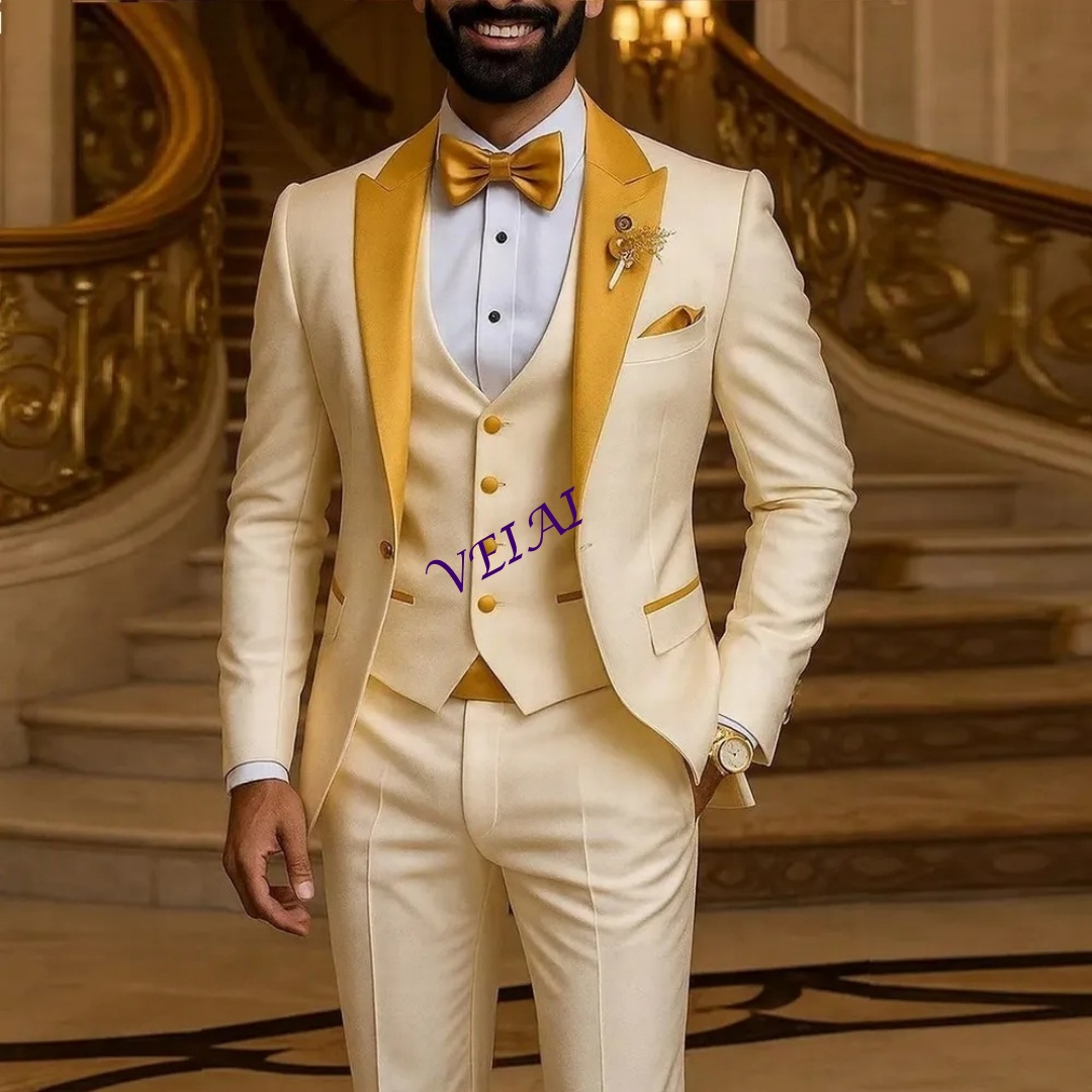 CustomizedGold Collar Ivory Me - Men Formal Wear Coat recension och pris