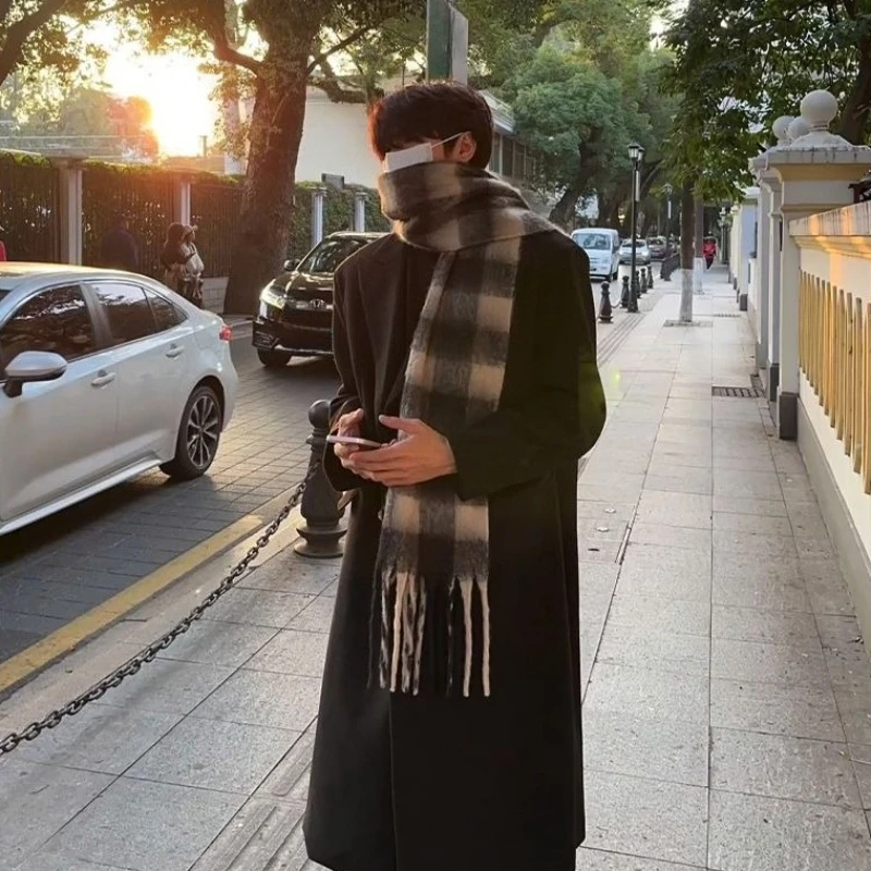 Korean Inspired Men's Wool Ove - High End Men'S Formal Wear recension och pris