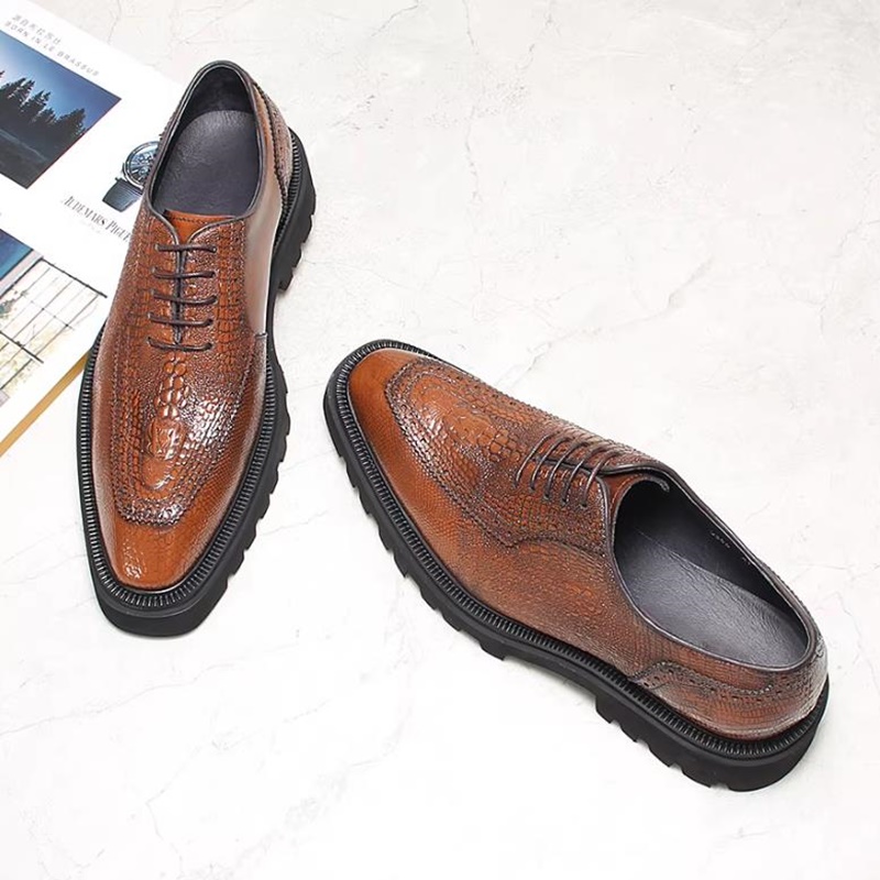 High-end Crocodile-pattern Lea - High End Men'S Formal Wear recension och pris