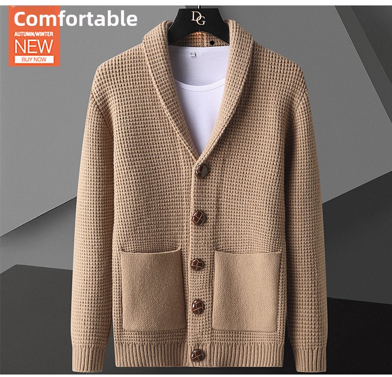 High-End Luxury Knit Jacket, N - Men Formal Wear Coat recension och pris