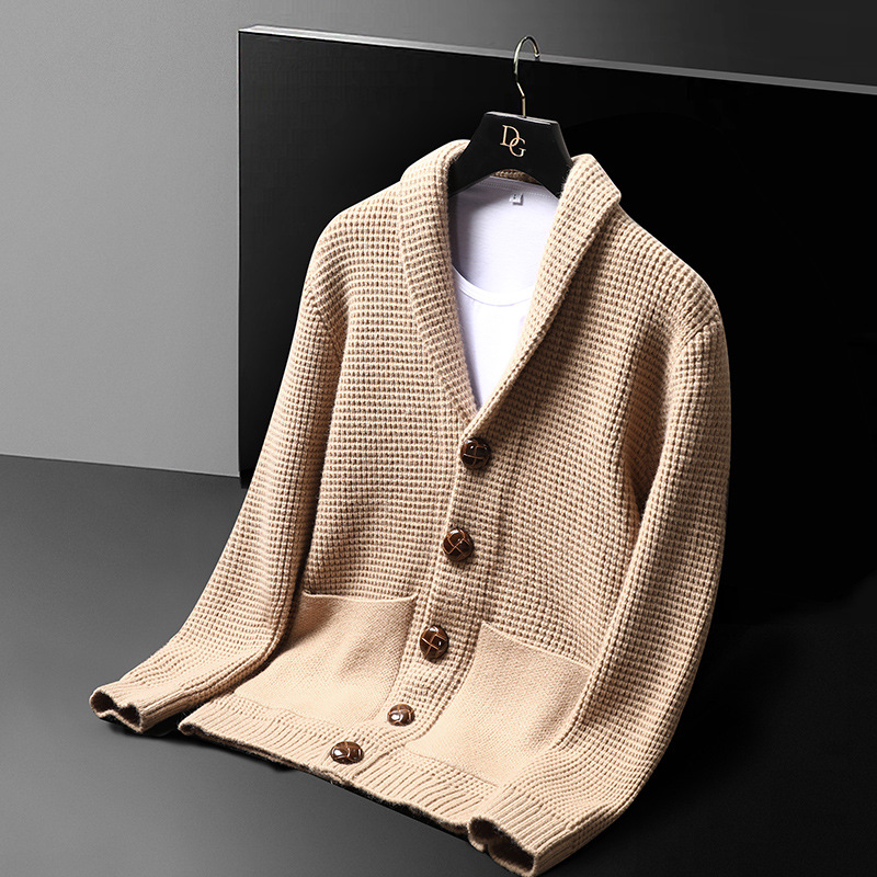 High-End Luxury Knit Jacket, N - Men Formal Wear Coat recension och pris