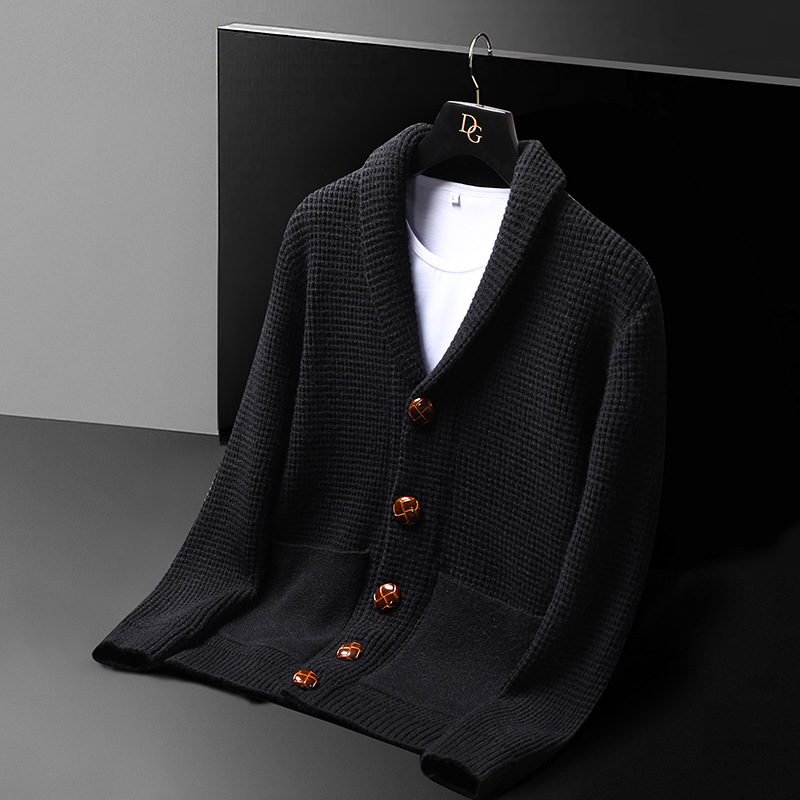 High-End Luxury Knit Jacket, N - Men Formal Wear Coat recension och pris