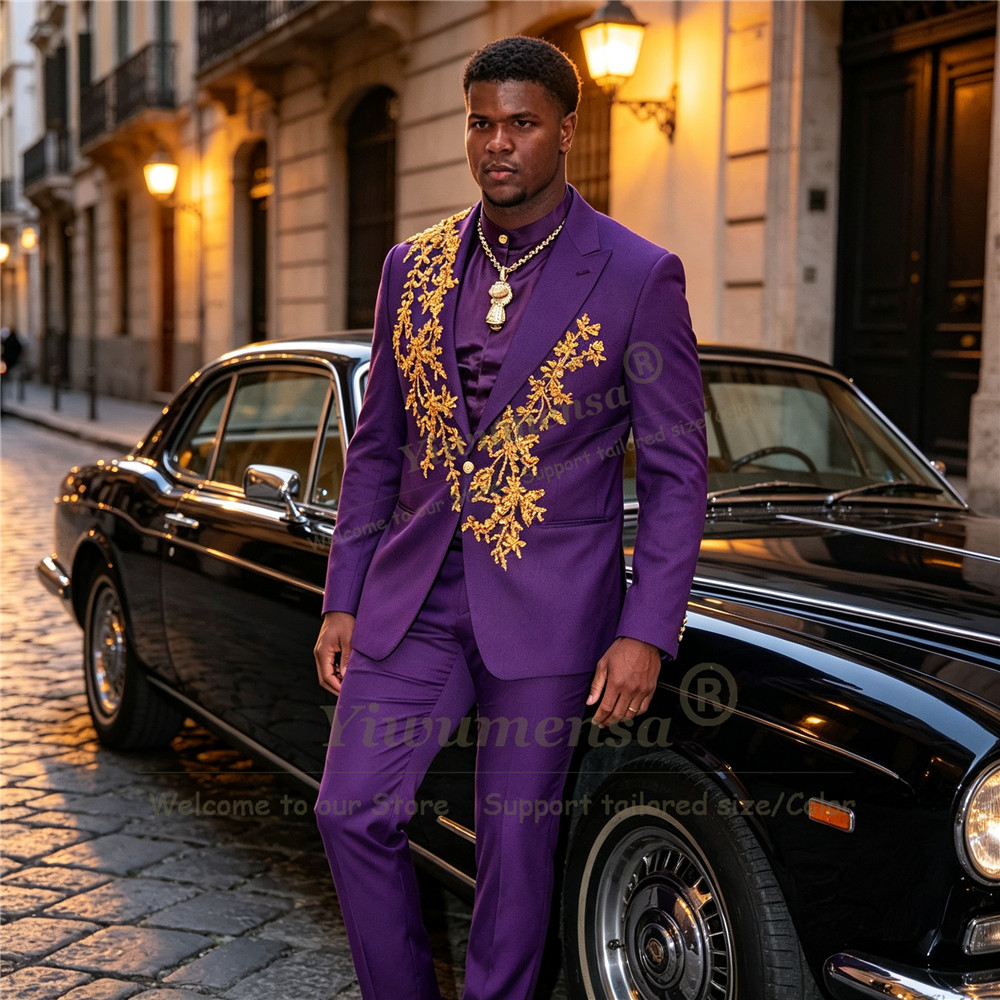 Unique Design Purple Suits Men - Men Formal Wear Purple recension och pris