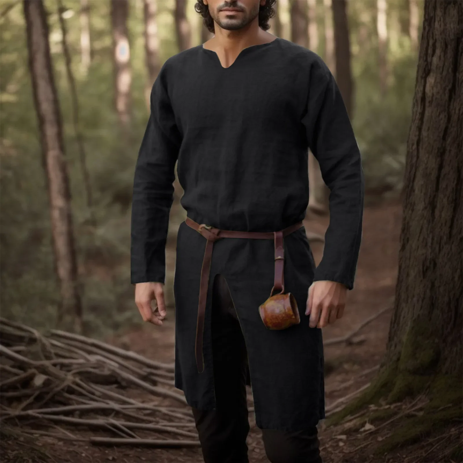 Medieval Renaissance Retro Shi - Men Formal Wear Coat recension och pris