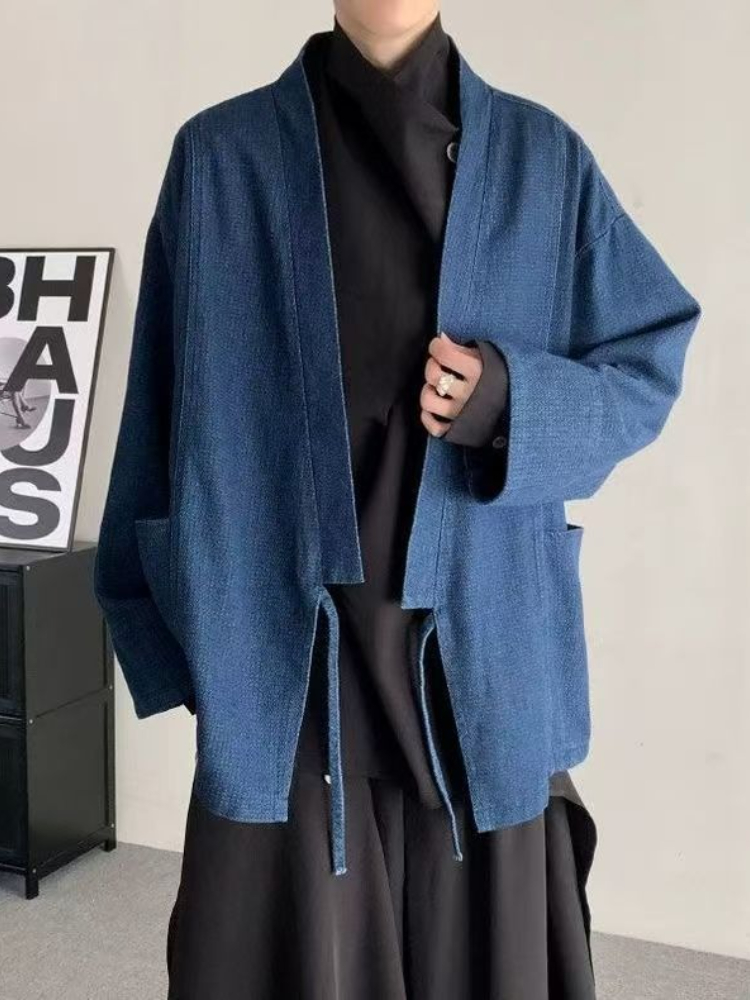 Vintage Japanese Style Denim C - Men Formal Wear Coat recension och pris