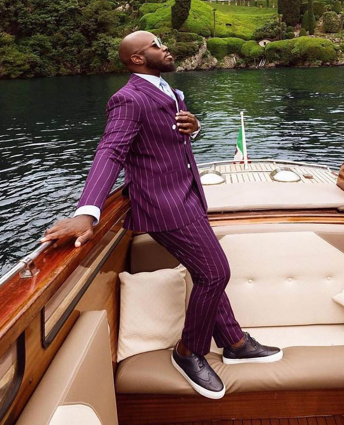 purple Striped Mens Wedding Tu - Men Formal Wear Purple recension och pris