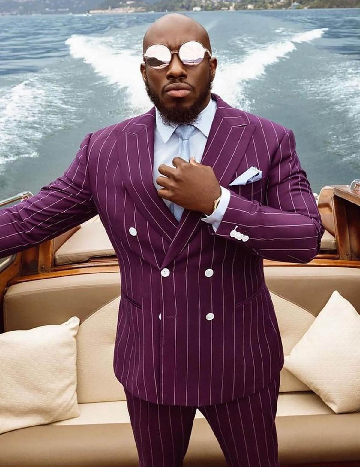 purple Striped Mens Wedding Tu - Men Formal Wear Purple recension och pris