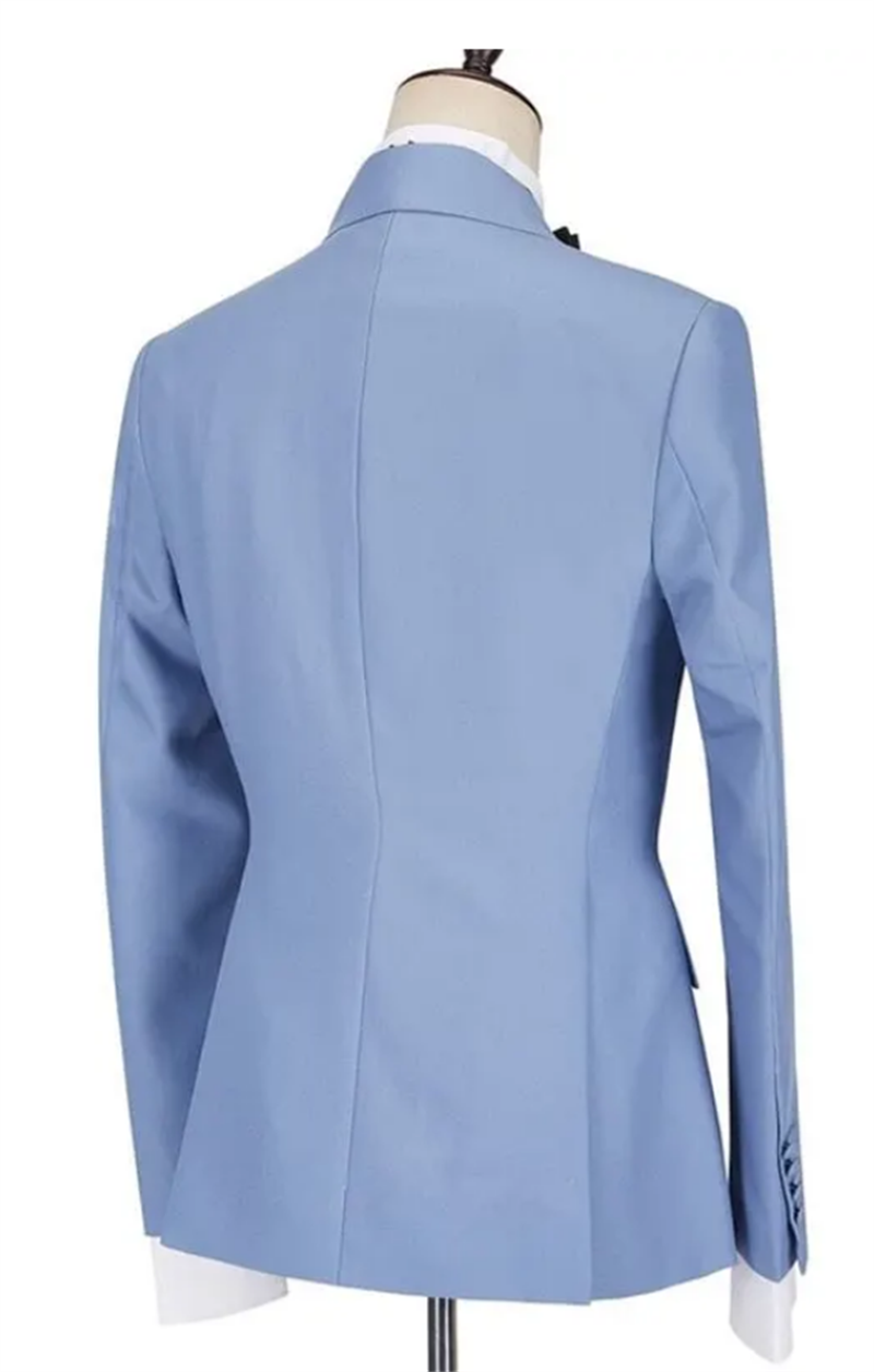 Blue Autumn Men Suit Set 2 Pcs - Men Formal Wear Purple recension och pris