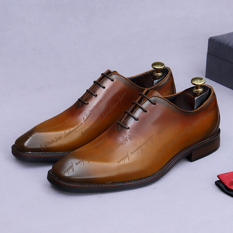 Men's Genuine Leather Oxford S - High End Men'S Formal Wear recension och pris