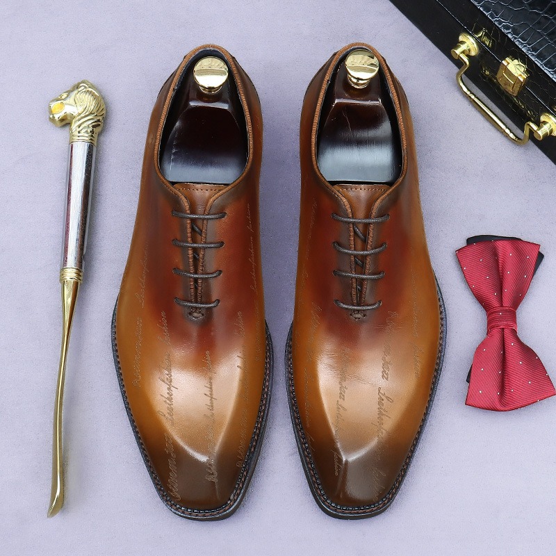 Men's Genuine Leather Oxford S - High End Men'S Formal Wear recension och pris