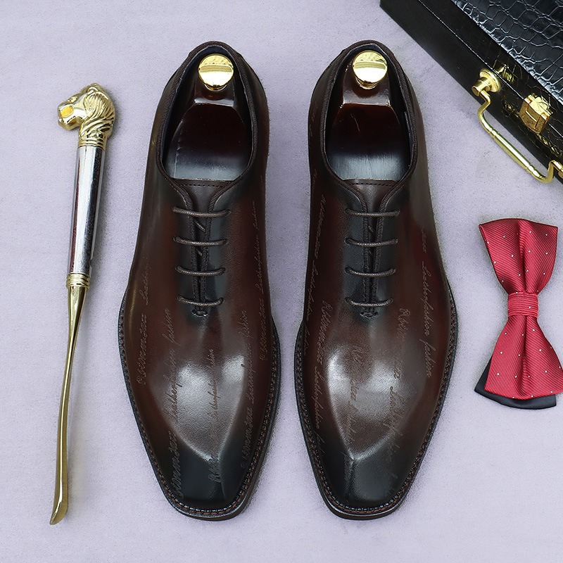 Men's Genuine Leather Oxford S - High End Men'S Formal Wear recension och pris